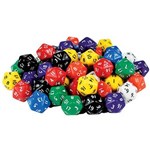 TEACHABLES DICE 20FACE SOLID PACK 50