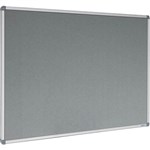 VISIONCHART CORPORATE FELT PINBOARD ALUMINIUM FRAME 1200 X 900MM GREY
