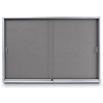 VISIONCHART BE NOTICED NOTICE CASE 2 SLIDING DOOR 1800 X 1200MM SILVER FRAME GREY BACKING