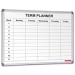 VISIONCHART MAGNETIC WHITEBOARD SCHOOL PLANNER 1 TERM 1200 X 900MM