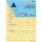 WILDON EMPLOYMENT  LEAVE HISTORY CARD 101W