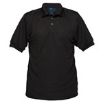 PRIME MOVER MP101 MICRO MESH POLO SHIRT SHORT SLEEVE BLACK