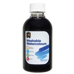 EDUCATIONAL COLOURS WASHABLE WATERCOLOUR PAINT 250ML BLACK