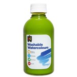 EDUCATIONAL COLOURS WASHABLE WATERCOLOUR PAINT 250ML LIME