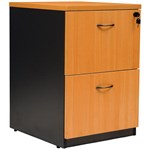 YS DESIGN OXLEY FILING CABINET 2 DRAWER 476 X 550 X 715MM BEECHIRONSTONE