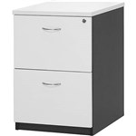 YS DESIGN OXLEY FILING CABINET 2 DRAWER 476 X 550 X 715MM WHITEIRONSTONE