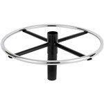 YS DESIGN TASK CHAIR COMPONENTS DRAFTING RING BLACKCHROME