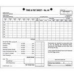 ZIONS 44 TIME AND PAY SHEETS 175 X 215MM PACK 100