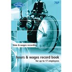 ZIONS HOURS AND WAGES RECORD BOOK POCKET UP TO 17 EMPLOYEES 210 X 135MM