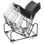 RAPIDLINE STACKING CHAIR TROLLEY BLACK