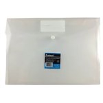 PROTEXT DOCUMENT WALLET WITH BUTTON CLOSURE A5 CLEAR